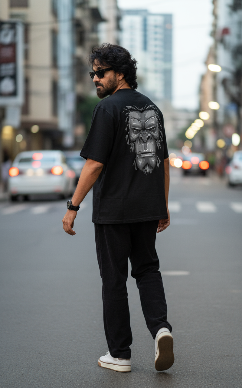 white Gorilla Oversized T-Shirt