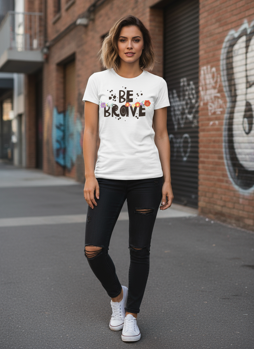 Be Brave Womens T-Shirt