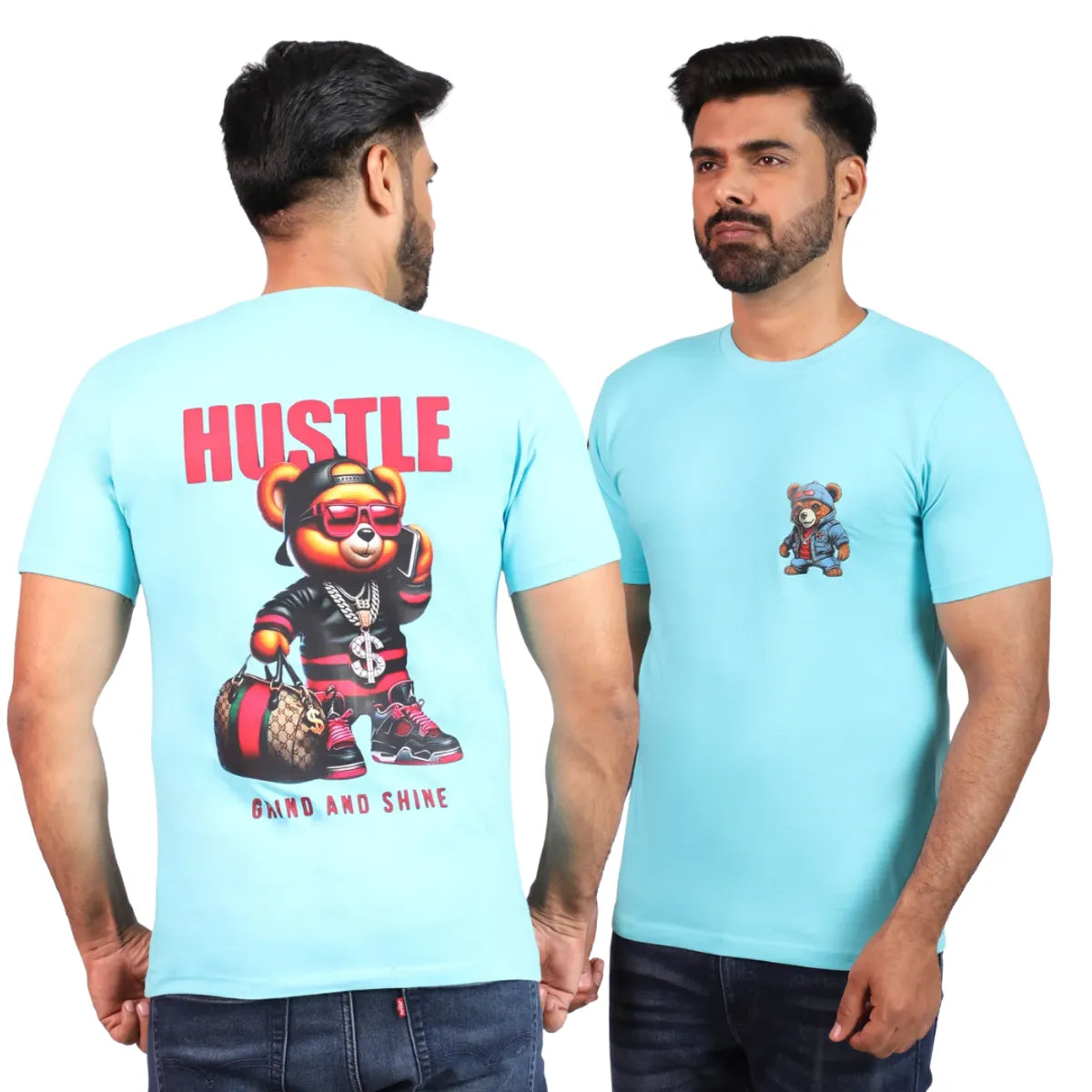 Aqua Hustle Grind & Shine Premium Cotton Tee