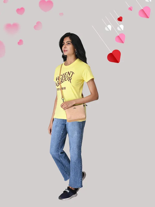 Yellow Ancient Warrior T-Shirt -100% Cotton Regular Fit For Women