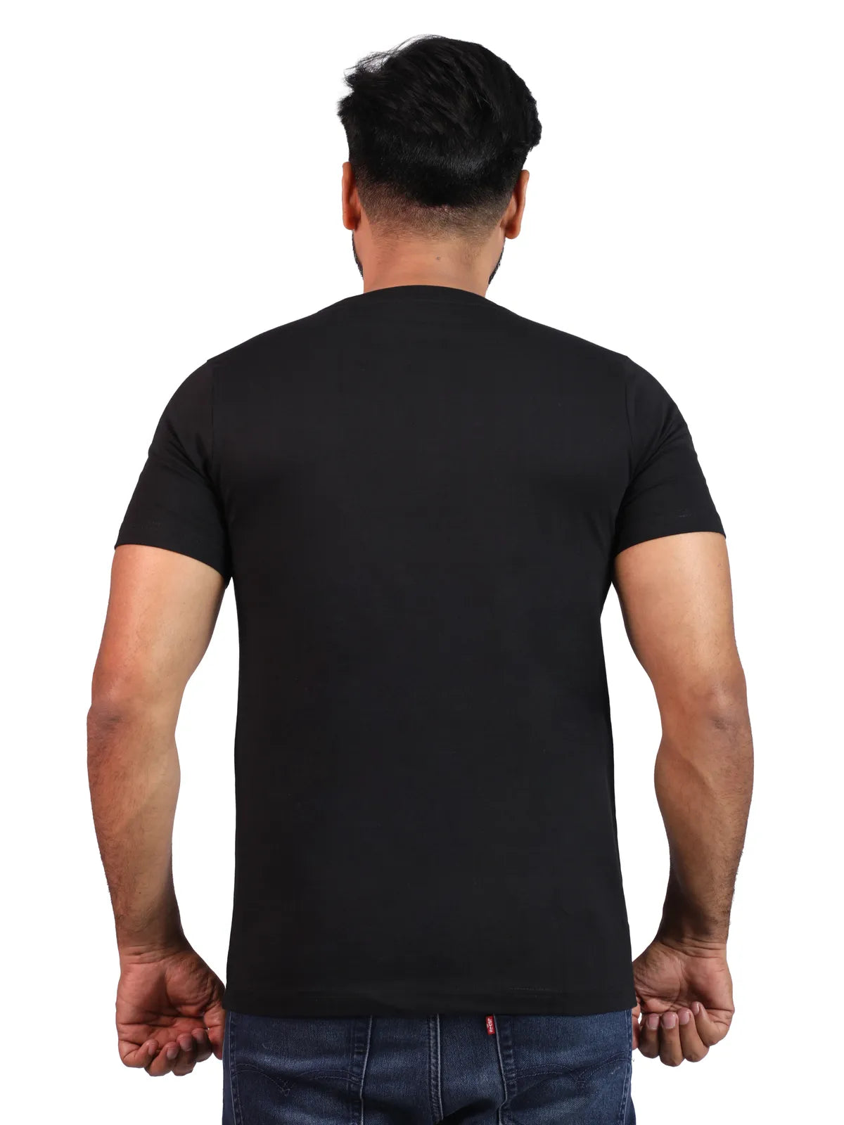 Black Happy Hue Premium Cotton Tee — Paradox Edition