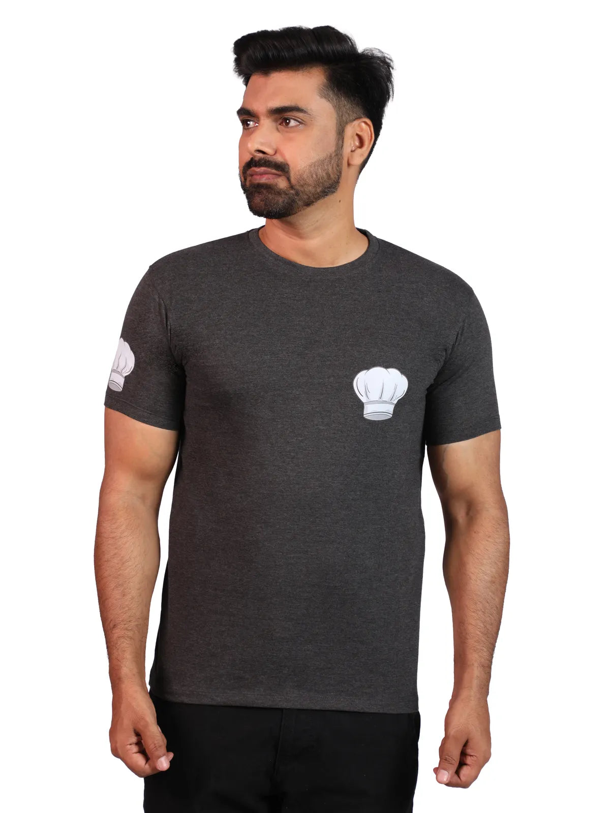 Grey Grill Master Reps Premium Cotton Tee- BBQ Warrior Edition Less