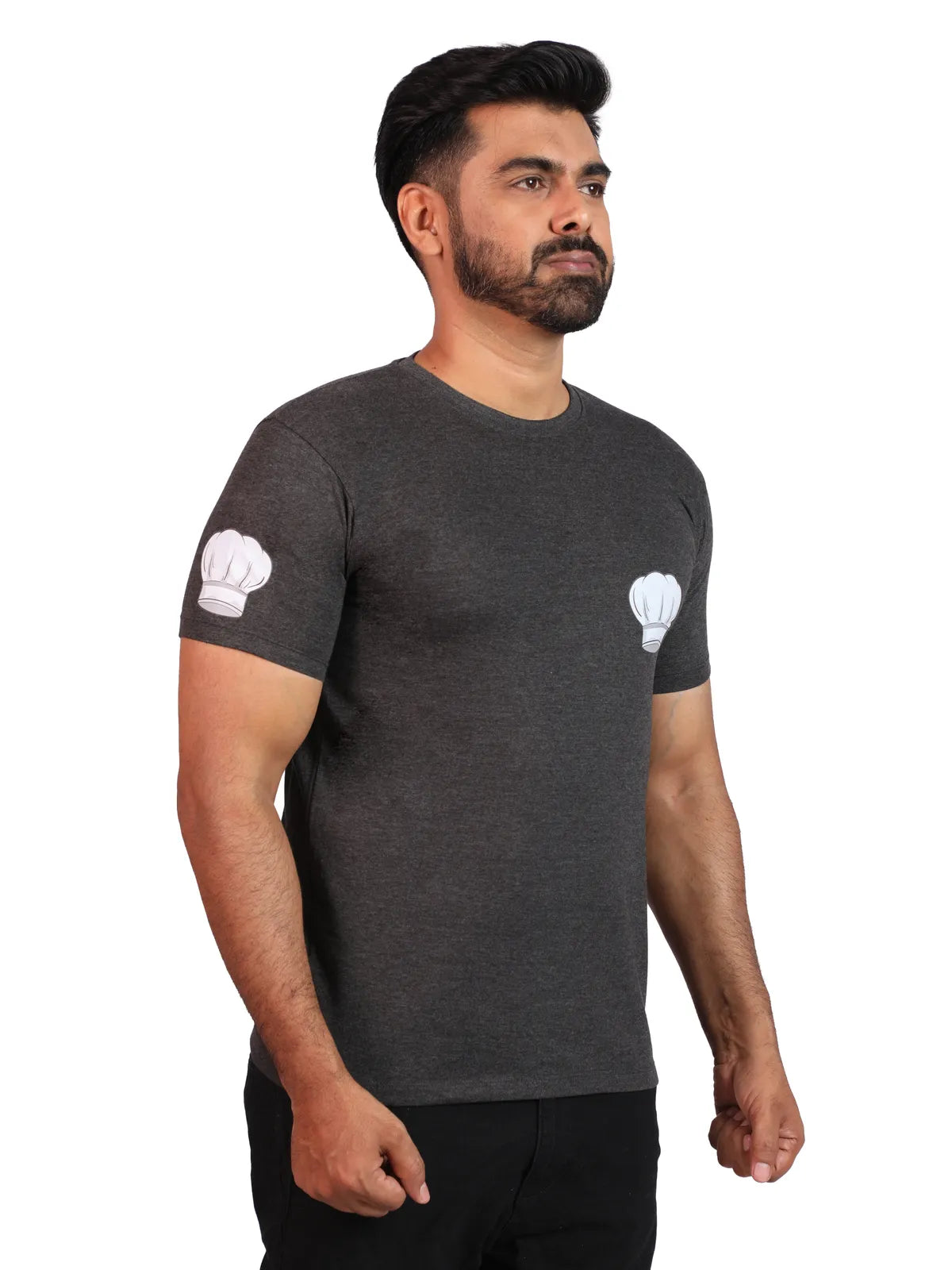 Grey Grill Master Reps Premium Cotton Tee- BBQ Warrior Edition Less