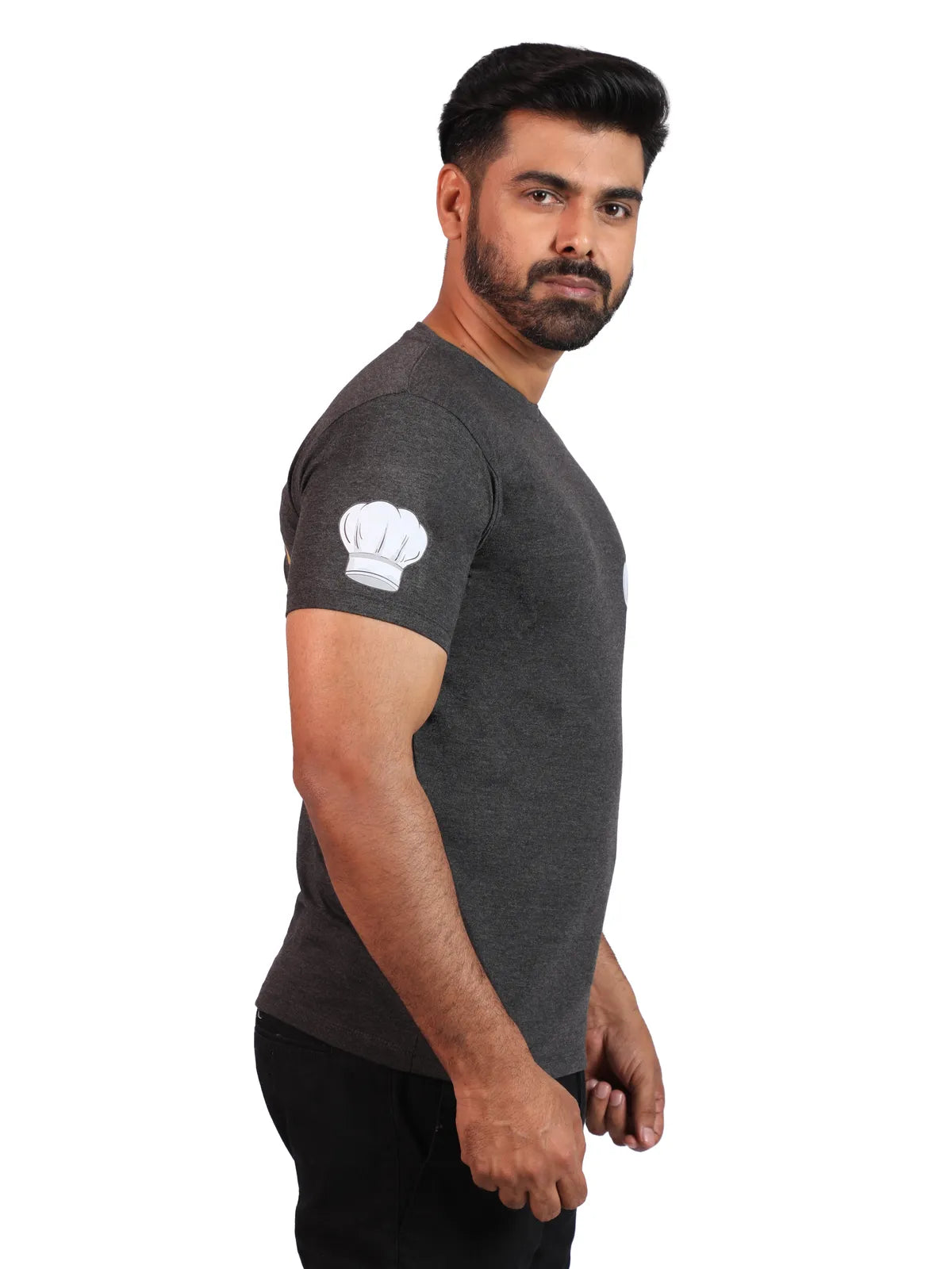 Grey Grill Master Reps Premium Cotton Tee- BBQ Warrior Edition Less