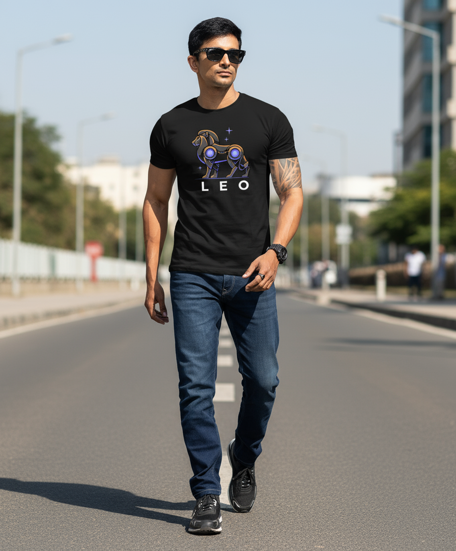 Leo Mens T Shirt (Black)