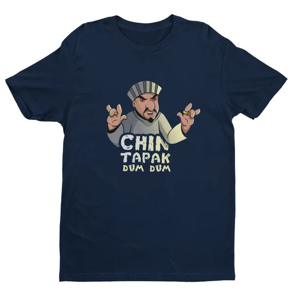 Navy Trend Vibe Cotton Chin Tapak Dumdum T Shirt For Women