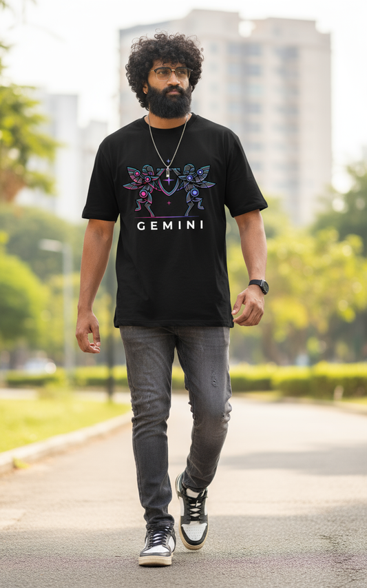 Gemini Mens T Shirt (Black)