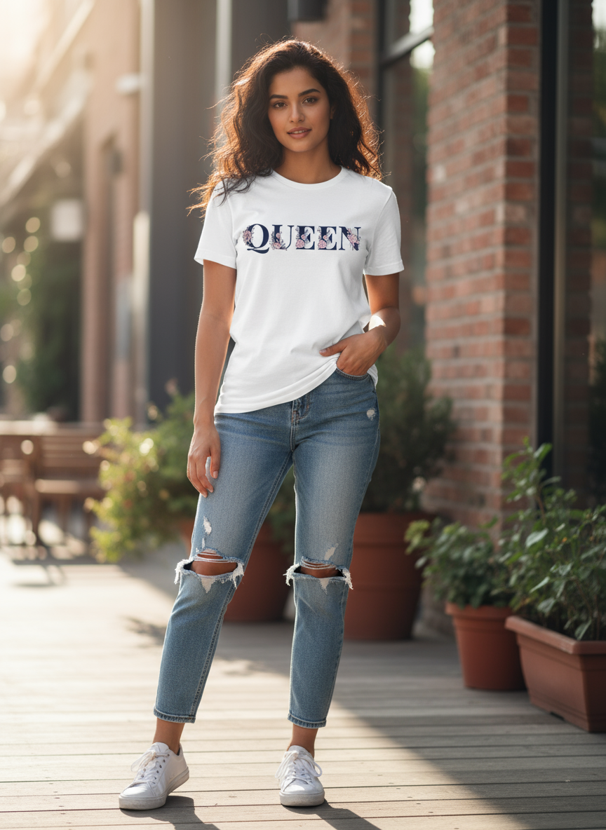Queen Women s T Shirt (White)