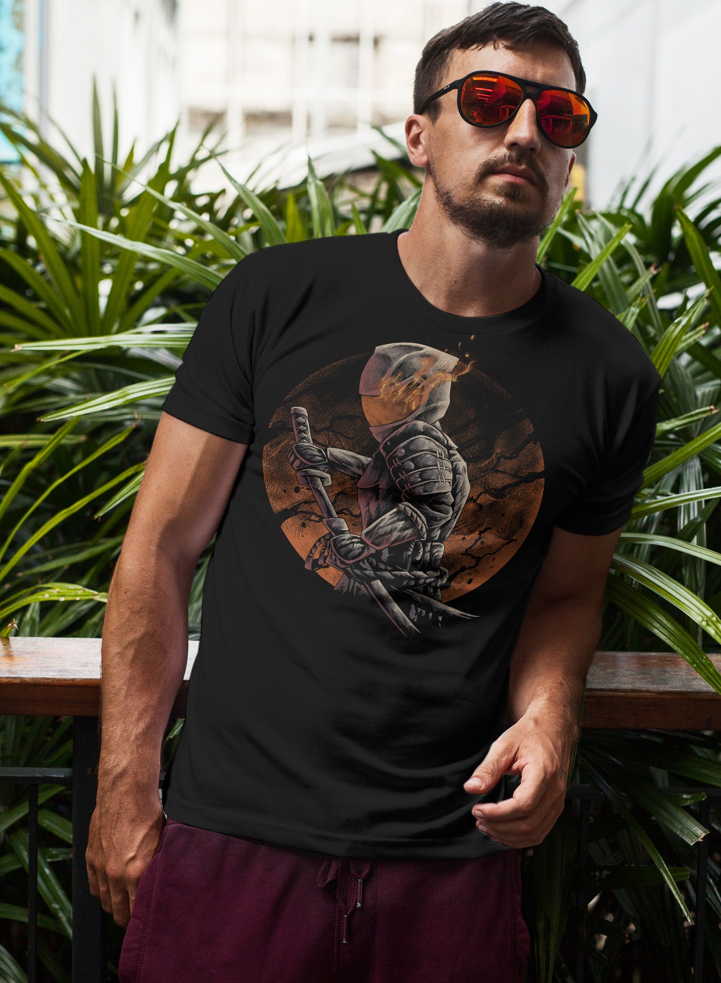 Ronin Rider Mens Oversized T Shirt (Black)