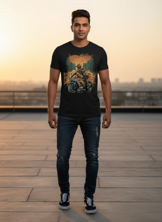 Rebel Rider Mens T Shirt (Black)