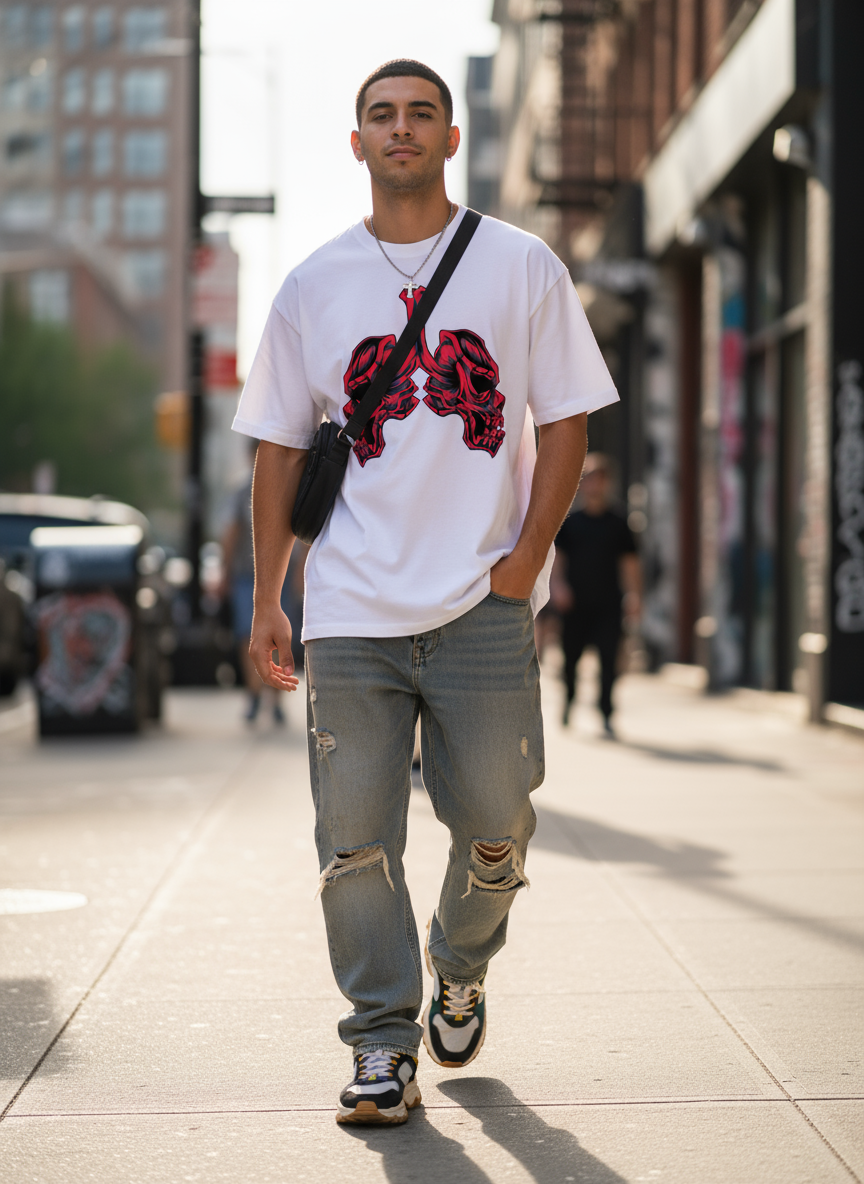 Skull Lungs  Oversized T Shirt