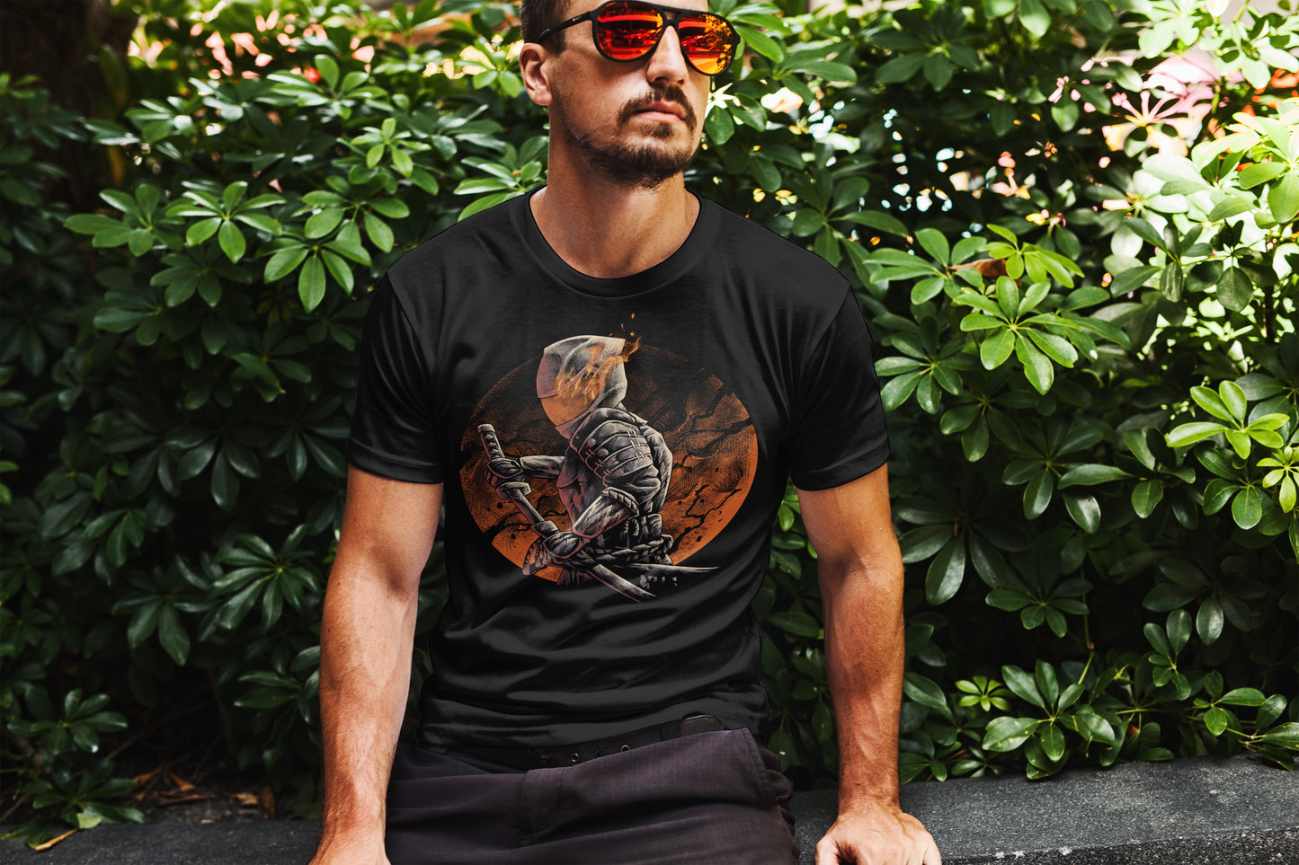 Ronin Rider Mens Oversized T Shirt (Black)