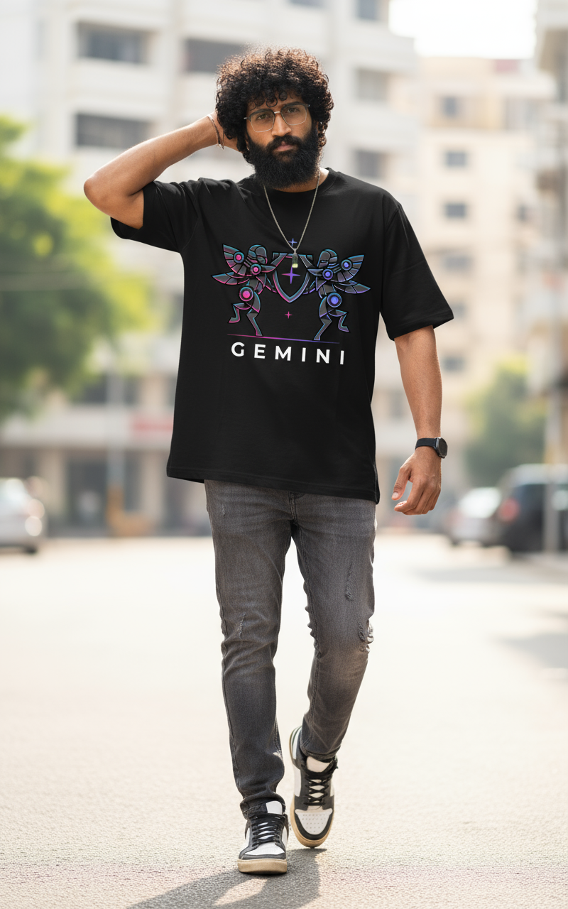 Gemini Mens T Shirt (Black)