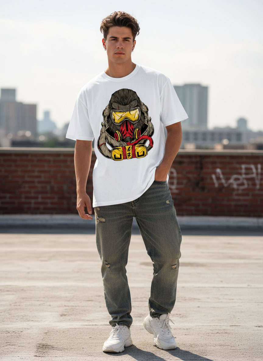 R Mask Mens T Shirt (White)