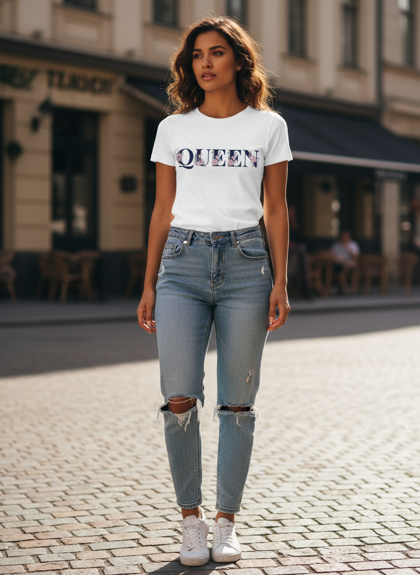 Queen Women s T Shirt (White)