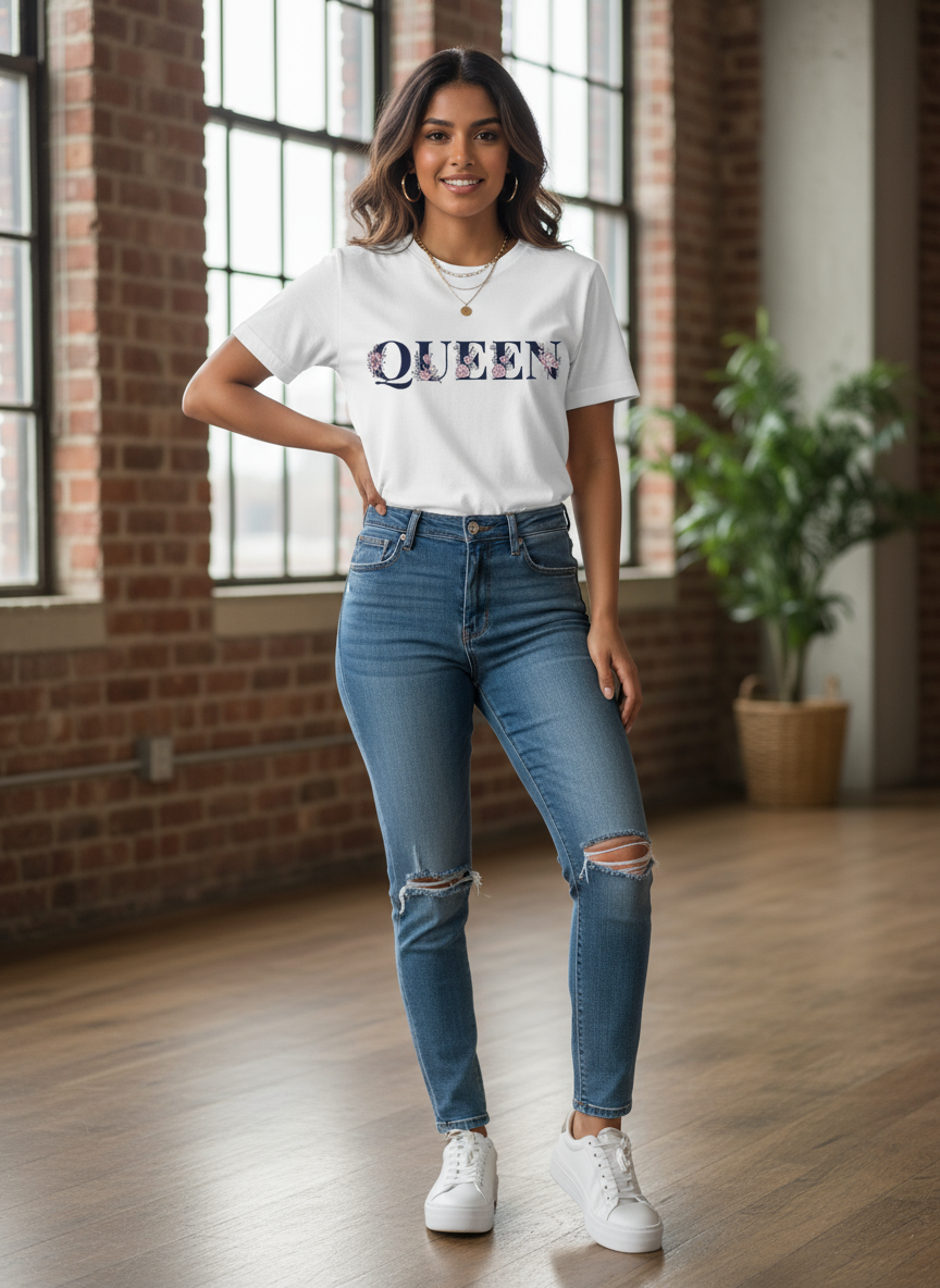 Queen Women s T Shirt (White)