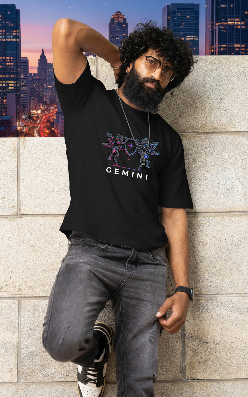 Gemini Mens T Shirt (Black)
