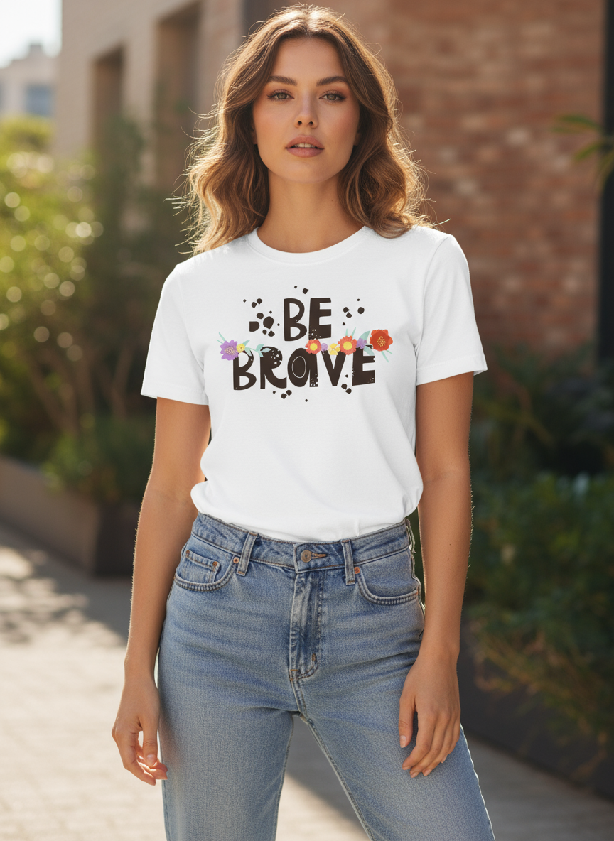 Be Brave Womens T-Shirt
