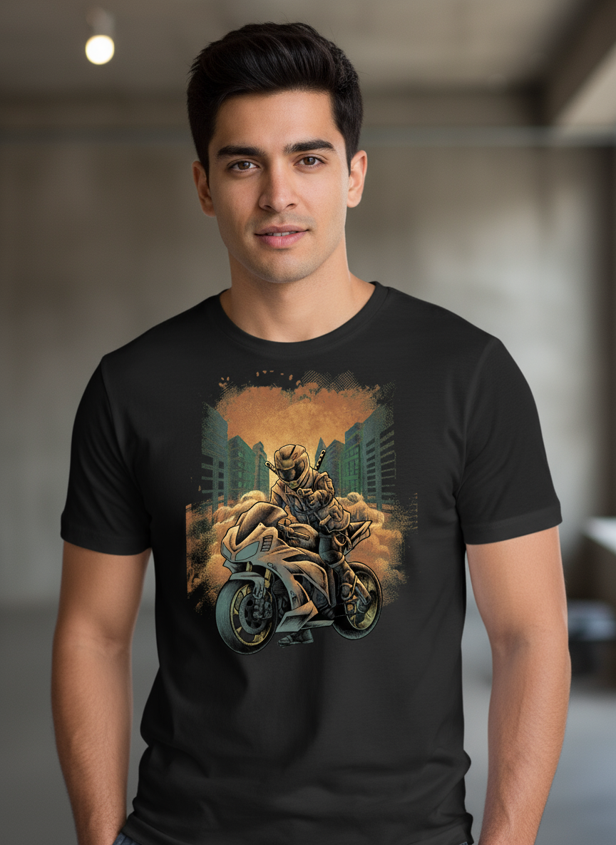 Rebel Rider Mens T Shirt (Black)