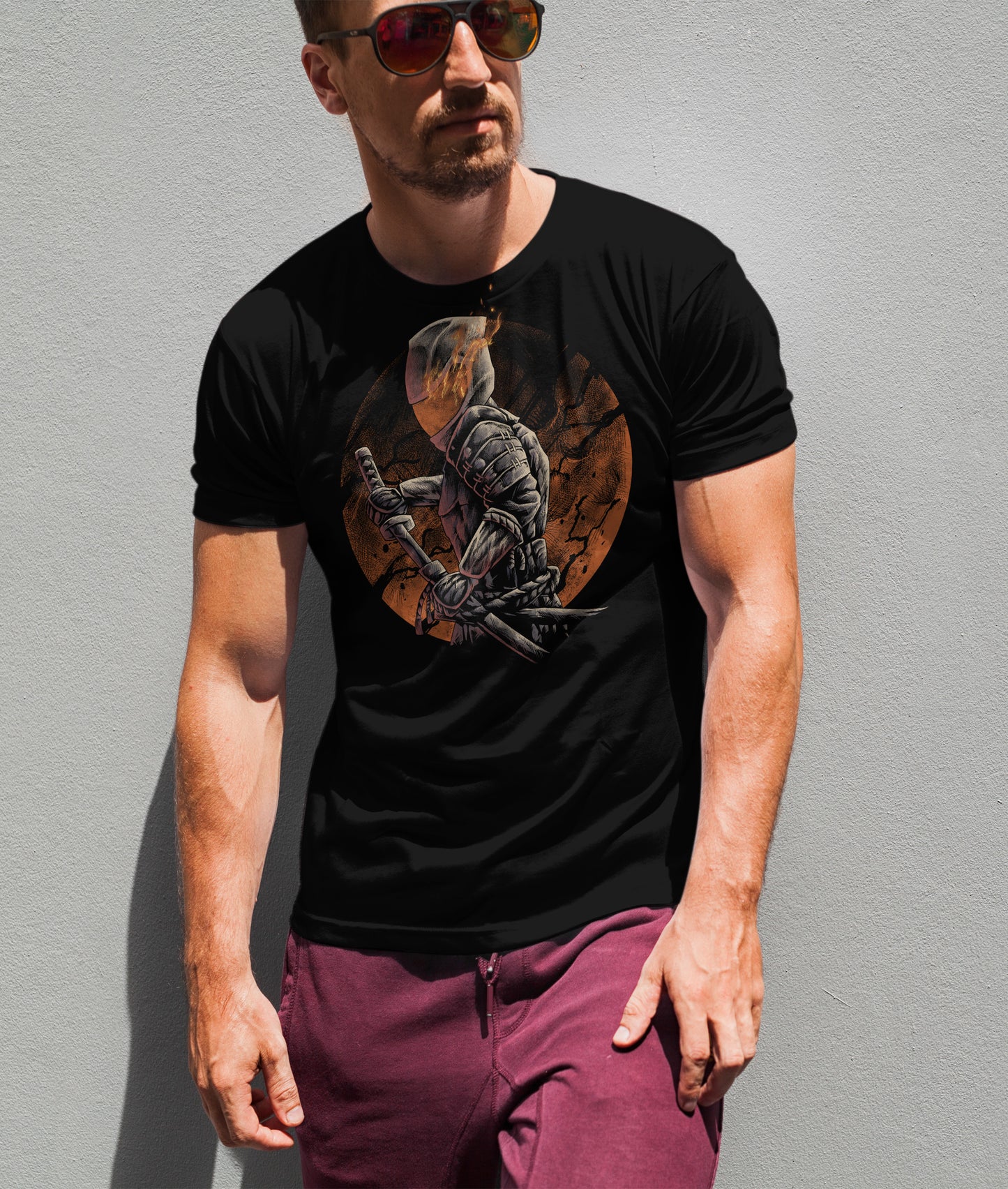 Ronin Rider Mens Oversized T Shirt (Black)