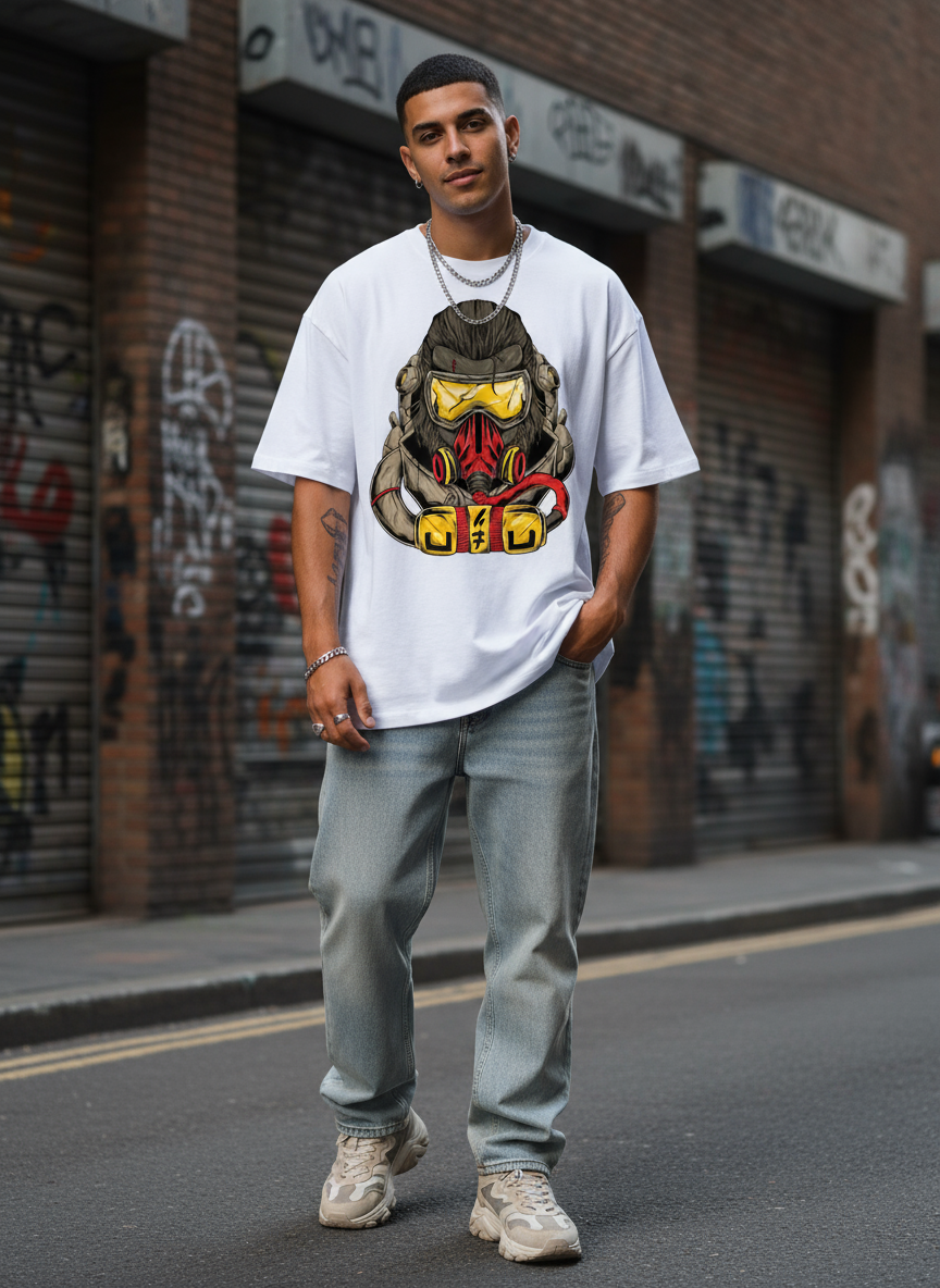 R Mask Mens T Shirt (White)