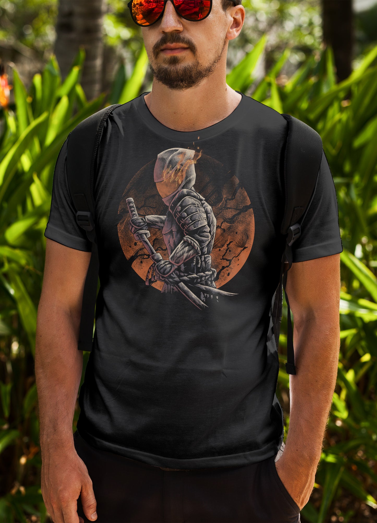 Ronin Rider Mens Oversized T Shirt (Black)