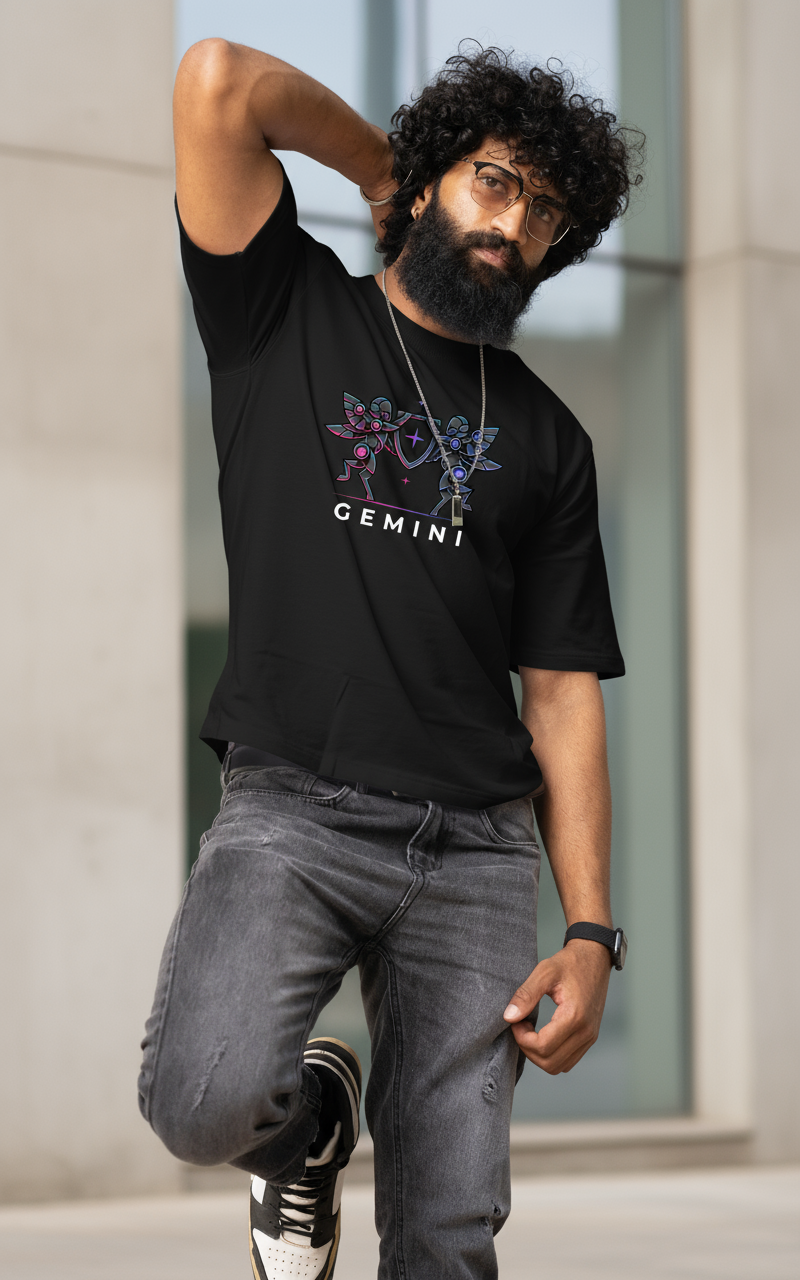 Gemini Mens T Shirt (Black)