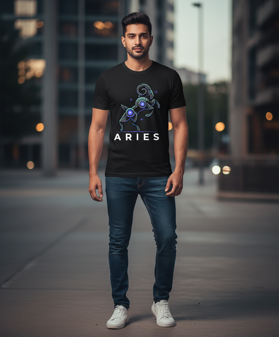 Black Aries Men’s T-Shirt