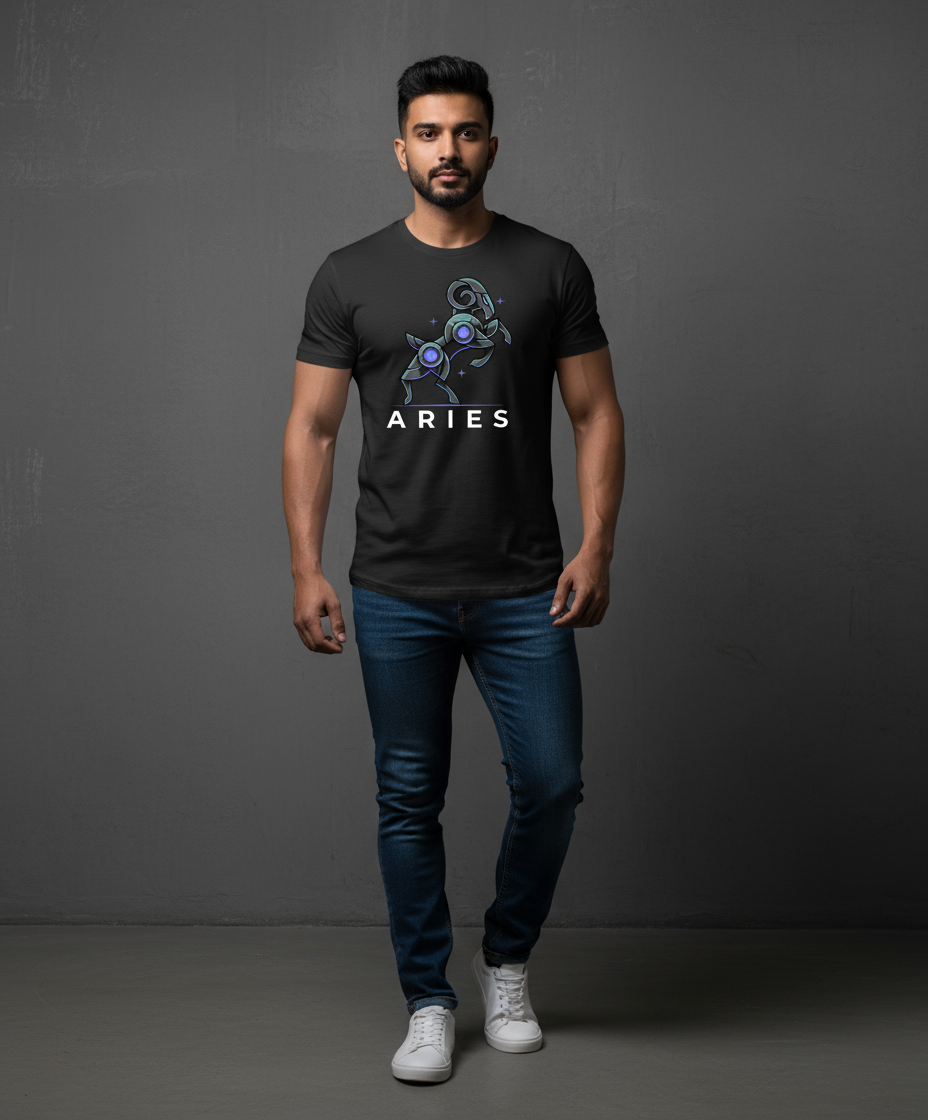 Black Aries Men’s T-Shirt
