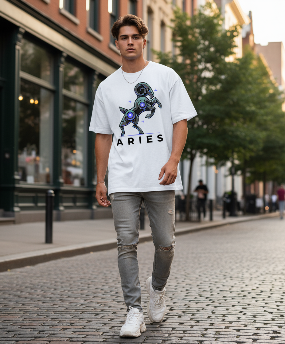 White Aries Men’s T-Shirt