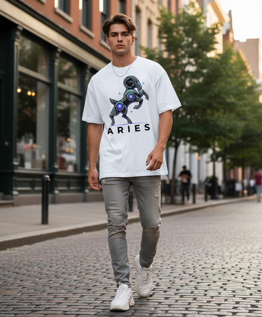 White Aries Men’s T-Shirt