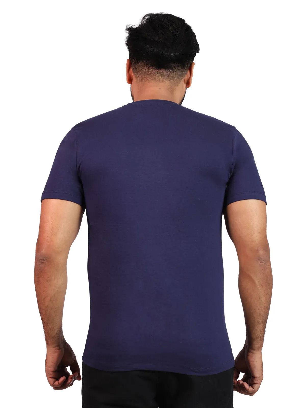 Navy Good Vibes Only Premium Cotton Tee — Chill Mode Edition