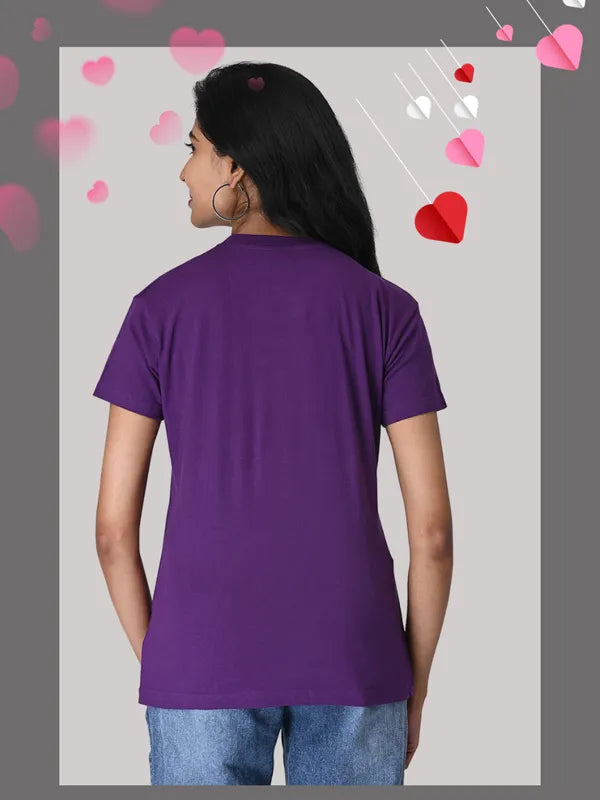 Purple "Just Be Real" T-Shirt — 100% Cotton Regular Fit For Women