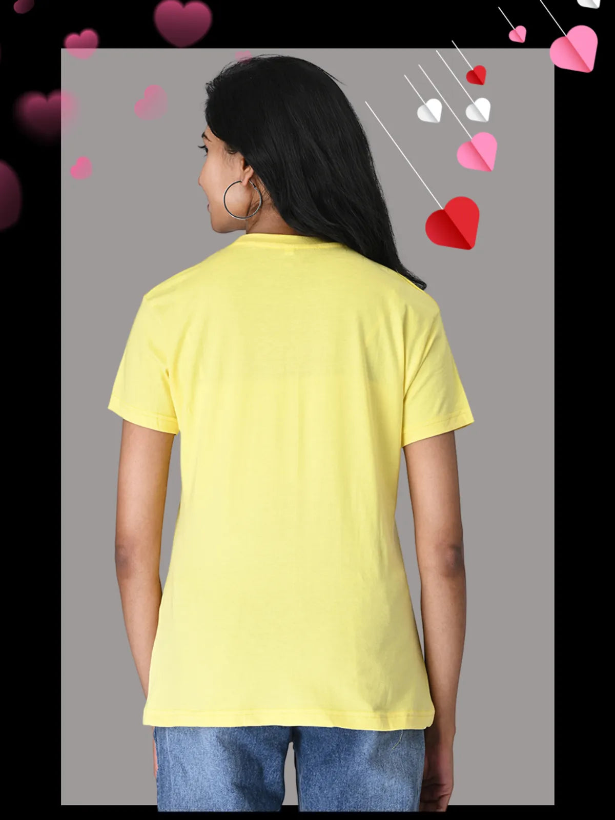 Yellow "Capable Enough" Glitter T Shirt - 100% Cotton Regular Fit For Women