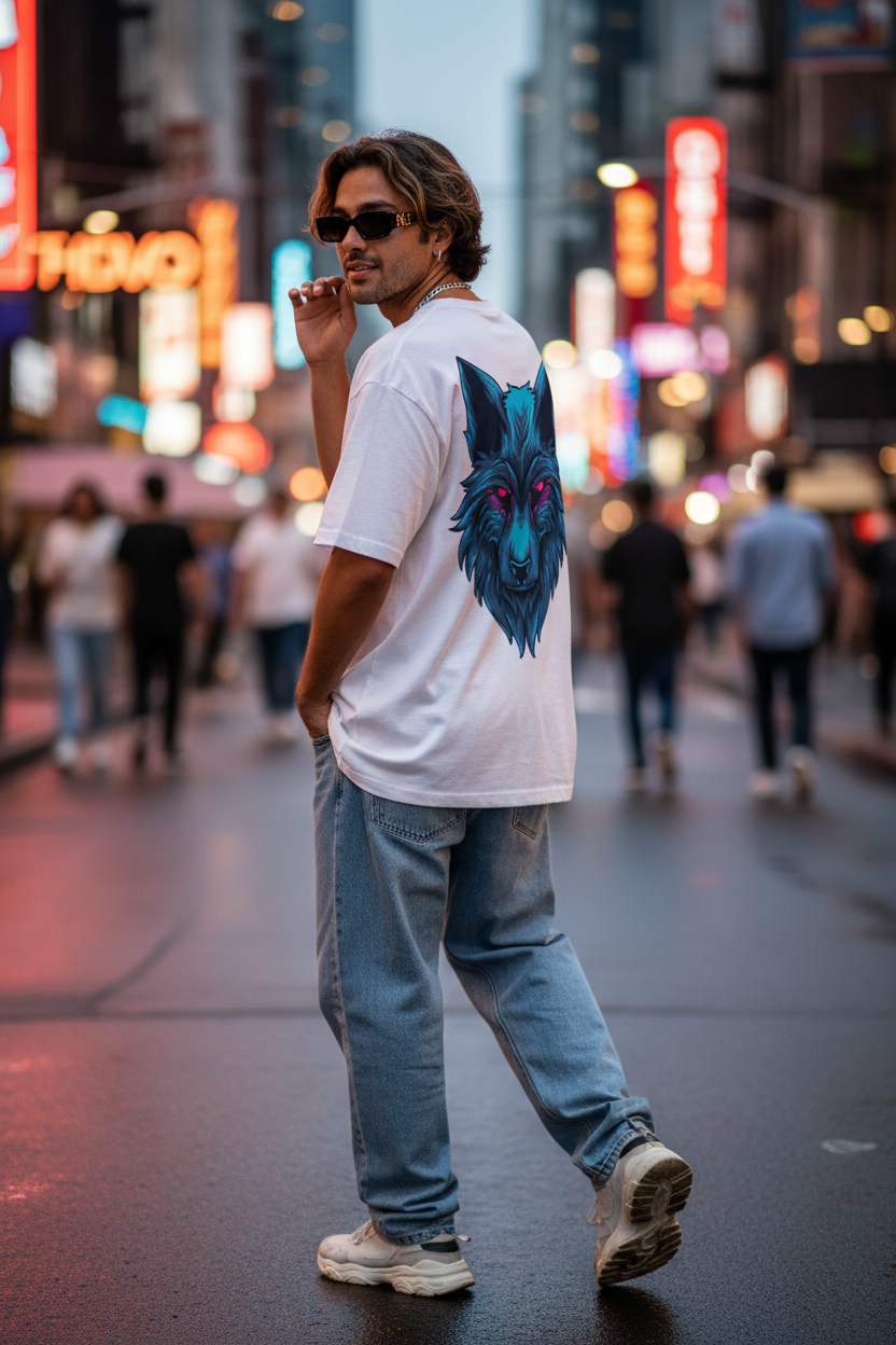 Wolf King” Oversized T-Shirt