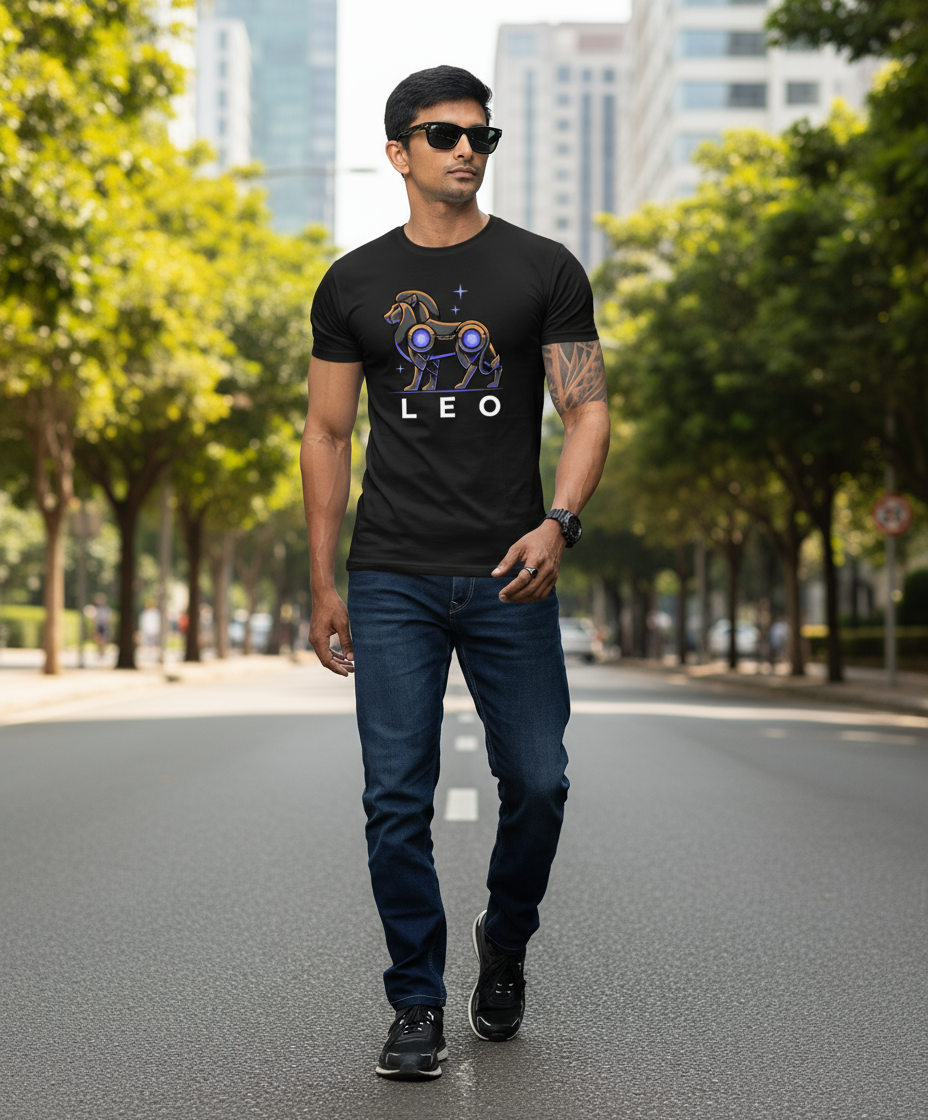 Leo Mens T Shirt (Black)