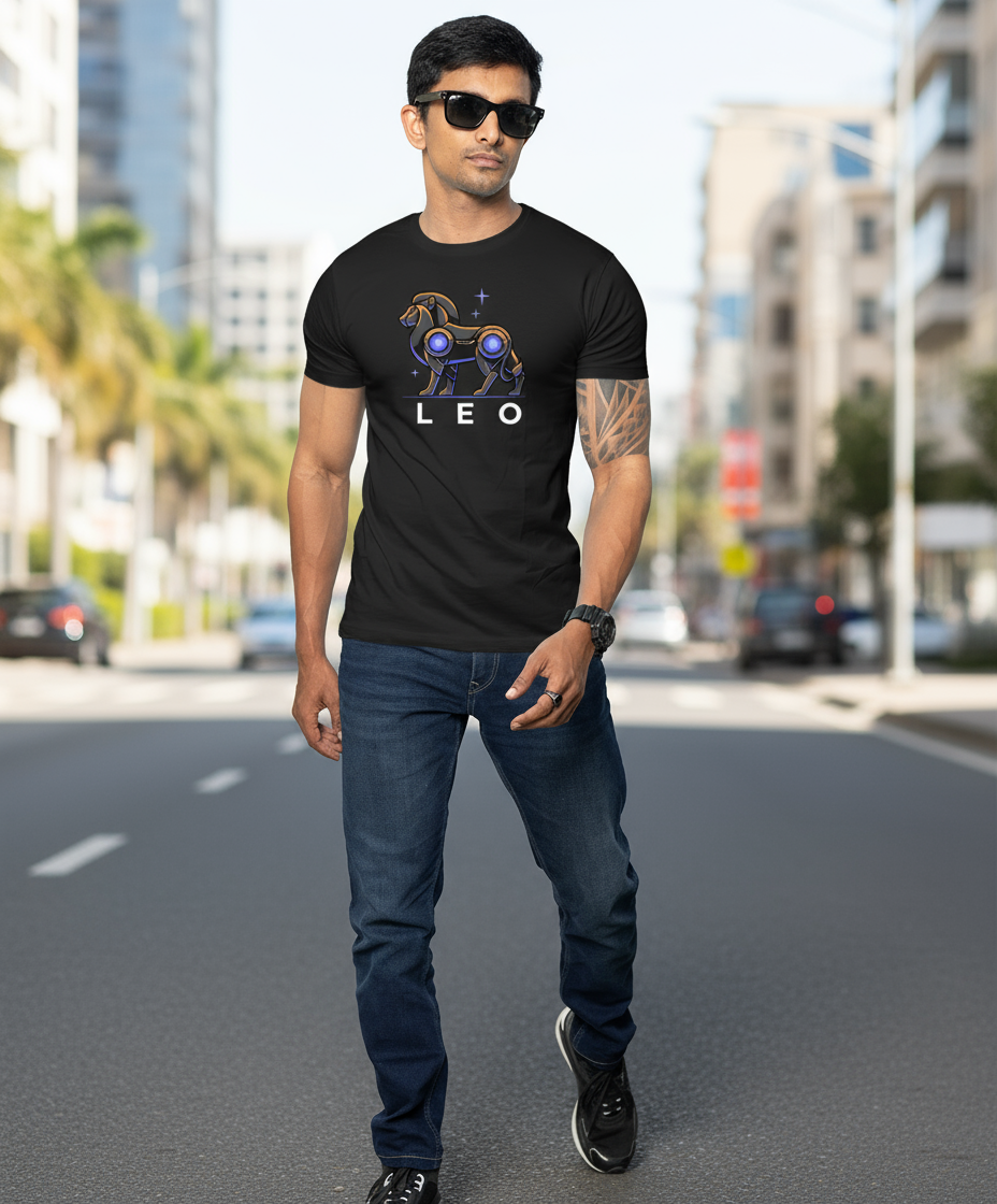 Leo Mens T Shirt (Black)