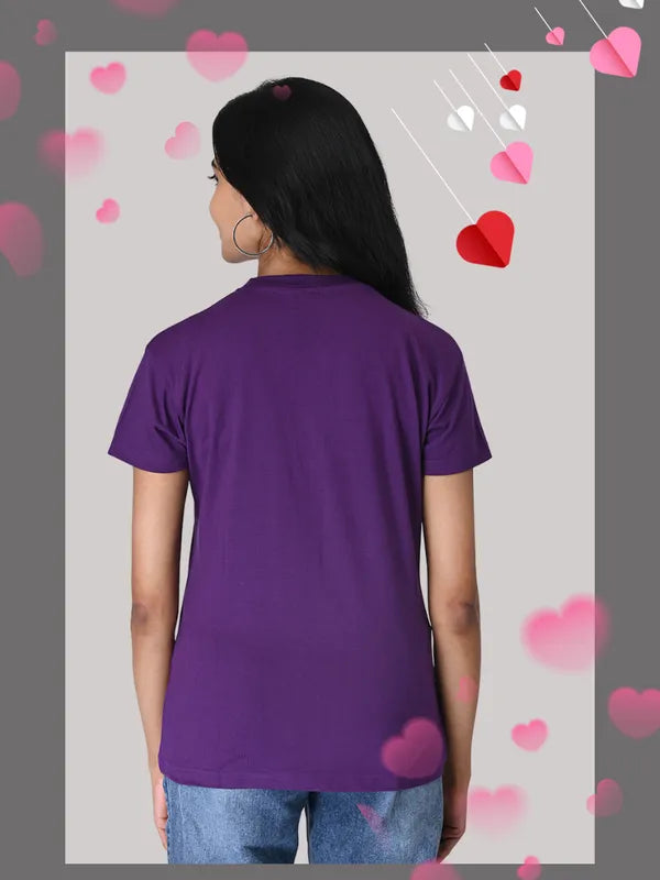 Purple Duckin T-Shirt -100% Cotton Regular Fit for Women